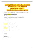 Nursing 180 &ndash; Health Assessment Exam 2 &vert; Complete Exam Questions and Verified Answers &vert; Latest A&plus; Study Guide