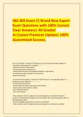  MG 403 Exam 2&vert; Brand New Expert Exam Questions with 100&percnt; Correct Clear Answers&vert; All Graded A&plus;&vert;Latest Premium Update&vert; 100&percnt; Guaranteed Success&period;
