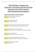 NUR 180 &ndash; Exam 1 Practice Test &vert; Progressive Health Assessment with Revised Exam Questions and Verified Answers &vert; 100&percnt; Guaranteed A&plus; Study Guide
