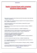 Septic License Exam with complete solutions latest version&period;