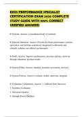 EXOS PERFORMANCE SPECIALIST CERTIFICATION EXAM 2026 COMPLETE STUDY GUIDE WITH 100&percnt; CORRECT VERIFIED ANSWERS