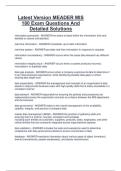 Latest Version MEADER MIS  180 Exam Questions And  Detailed Solutions 