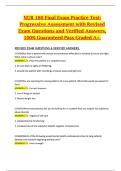 NUR 180 &ndash; Final Exam Practice Test &vert; Progressive Health Assessment with Revised Exam Questions and Verified Answers &vert; 100&percnt; Guaranteed A&plus; Study Guide