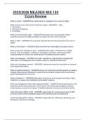 2025&sol;2026 MEADER MIS 180  Exam Review 