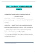 INTC 1442 Exam 2026 Questions and Answers
