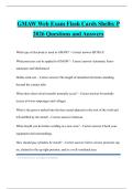 GMAW Web Exam Flash Cards Shelby P 2026 Questions and Answers