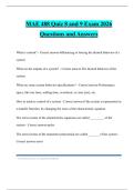 MAE 488 Quiz 8 and 9 Exam 2026 Questions and Answers
