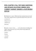 IFSTA CHAPTER 3 FULL TEST BANK QUESTIONS AND DETAILED SOLUTIONS VERIFIED 100&percnt; CORRECT ALREADY GRADED A&plus; ELITE REVIEW EDITION