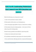 QAL Cat B&colon; Landscaping Maintenance Pest Control Exam 2026 Questions and Answers
