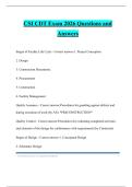 CSI CDT Exam 2026 Questions and Answers