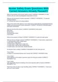 Hunter Safety Exam Questions With Correct Answers Already Passed&excl;&excl;&excl;