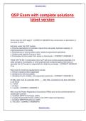 QSP Exam with complete solutions latest version