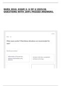 NURS 3010- EXAM 3- U OF U 2025&sol;26 QUESTIONS WITH 199&percnt; PASSED ANSWERS&period;