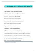 CCHI Exam 2026 Questions and Answers