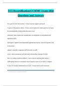 TCI Recertification&sol;CCHMC Exam 2026 Questions and Answers