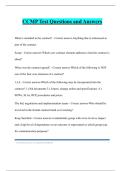 CCMP Test Questions and Answers