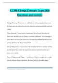 CCMP Change Concepts Exam 2026 Questions and Answers