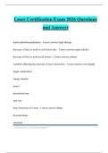 Laser Certification Exam 2026 Questions and Answers