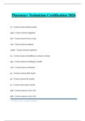 Pharmacy Technician Certification 2026
