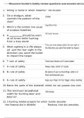 Wisconsin Hunter's Safety review questions and answers already graded a