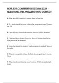 IHOP SOP COMPREHENSIVE EXAM 2026 QUESTIONS AND ANSWERS 100&percnt; CORRECT