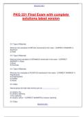 PKG 221 Final Exam with complete solutions latest version&period;