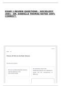 EXAM 1 REVIEW QUESTIONS - SOCIOLOGY 2001 - DR&period; DANIELLE THOMAS RATED 100&percnt; CORRECT&period;