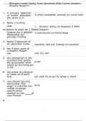 Michigan Hunter Safety Exam Questions With Correct Answers Already Passed&excl;&excl;&excl;