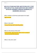 WGU D313 EXAM ANATOMY AND PHYSIOLOGY II TEST 2025-2026 ACTUAL EXAM QUESTIONS AND CORRECT DETAILED ANSWERS &lpar;VERIFIED ANSWERS&rpar; ALL ANSWERED -350 Q & A 