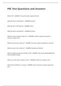 PIE Test Questions and Answers
