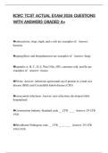 IICRC TCST ACTUAL EXAM 2026 QUESTIONS WITH ANSWERS GRADED A&plus;