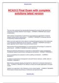 HCA312 Final Exam with complete solutions latest version&period;