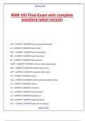 NHM 195 Final Exam with complete solutions latest version&period;