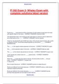 FI 302 Exam 2- Whaley Exam with complete solutions latest version&period;