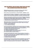 NSG 3450 MENTAL HEALTH EXAM 4 NEW STUDY SET WITH 100% ACCURATE SOLUTIONS 2026 UPDATE!!