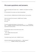 Pie exam questions and answers