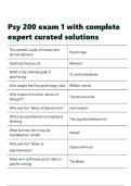 Psy 200 exam 1 with complete expert curated solutions