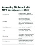 Accounting 200 Exam 1 with 100- correct answers 2025