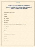 AC theory level 2 EXAM STUDY GUIDE WITH COMPLETE 200 QUESTIONS AND SOLUTIONS LATEST UPDATE JUST RELEASED THIS YEAR