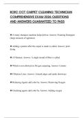 IICRC CCT CARPET CLEANING TECHNICIAN COMPREHENSIVE EXAM 2026 QUESTIONS AND ANSWERS GUARANTEED TO PASS