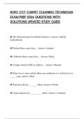 IICRC CCT CARPET CLEANING TECHNICIAN EXAM PREP 2026 QUESTIONS WITH SOLUTIONS UPDATED STUDY GUIDE