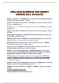 CWEL EXAM QUESTIONS AND CORRECT ANSWERS 100&percnt; ACCURATE&excl;&excl;