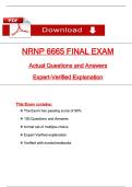 NRNP 6665 Final Exam &ndash; Walden University &ndash; 2025&sol;2026 &ndash; Actual Questions and Expert-Verified Answers