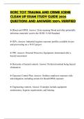 IICRC TCST TRAUMA AND CRIME SCENE CLEAN UP EXAM STUDY GUIDE 2026 QUESTIONS AND ANSWERS 100&percnt; VERIFIED