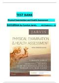 Physical Examination and Health Assessment &ndash; 3rd Edition by Carolyn Jarvis &vert; Complete Test Bank &vert; Verified Questions & Answers