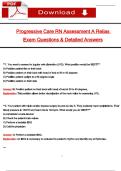 Progressive Care RN Assessment A &ndash; Relias &ndash; 2025&sol;2026 &ndash; Exam Questions & Detailed Answers