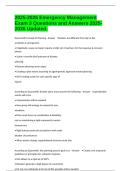 2025-2026 Emergency Management Exam 3 Questions and Answers 2025-2026 Updated&period;