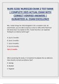 NURS 5220 Exam 2 Test Bank 2025 &vert; Verified Answers & Guaranteed A&plus;