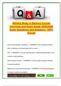 ATHLETIC BODY IN BALANCE   EXAM COMPLETE PACKAGE DEAL