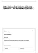 PATH 3010 EXAM 1 - BREWER UGA &vert; 119 QUESTIONS &vert; WITH COMPLETE SOLUTIONS&period;